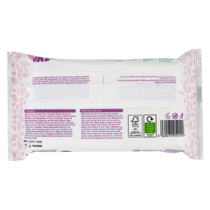 Back of single pack of Water-Based Kinder by Nature Baby Wipes